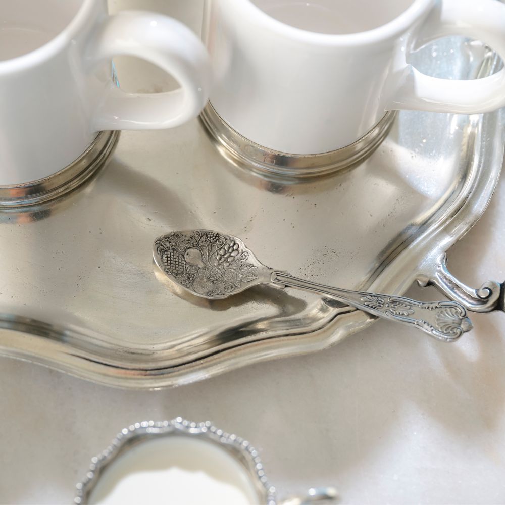Vintage Small Fruit Pewter Spoon