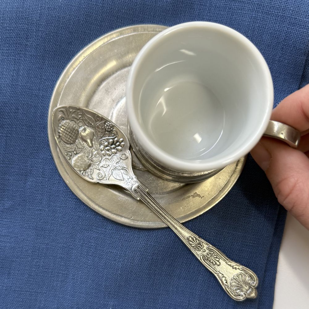 Vintage Small Fruit Pewter Spoon