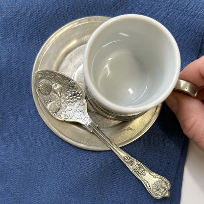 Vintage Small Fruit Pewter Spoon