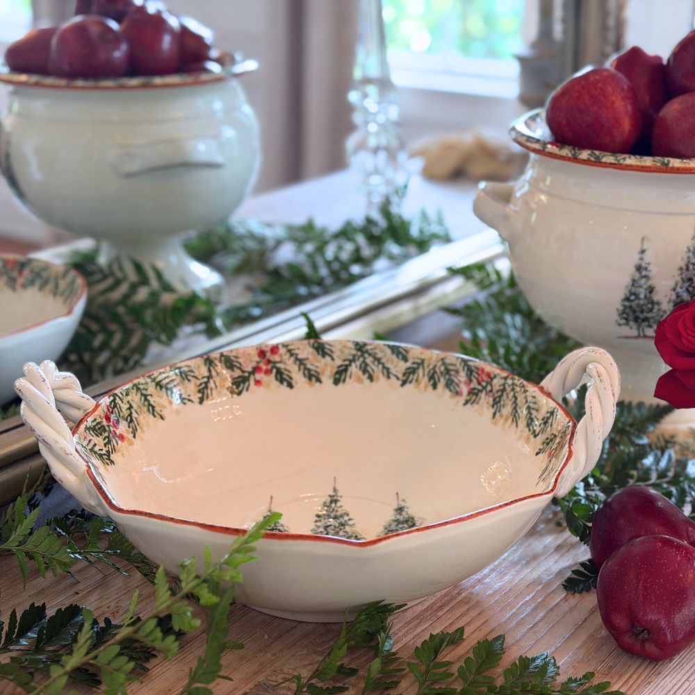 Natale Ceramic Twist Handle Bowl