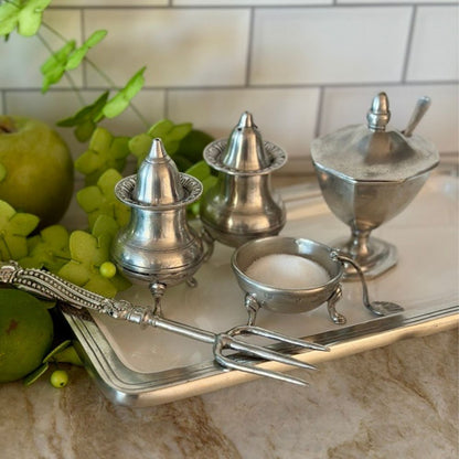Tavola Pewter Salt Cellar with Spoon