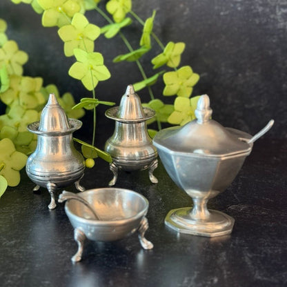 Tavola Pewter Salt Cellar with Spoon