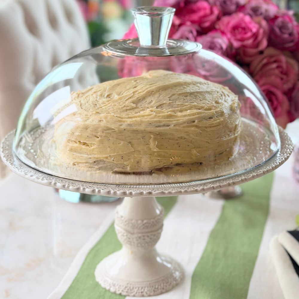 Handmade Italian Ceramic Cake Stand | Finezza Lace Collection