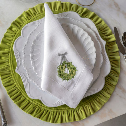 Boxwood Wreath Large Napkin - New