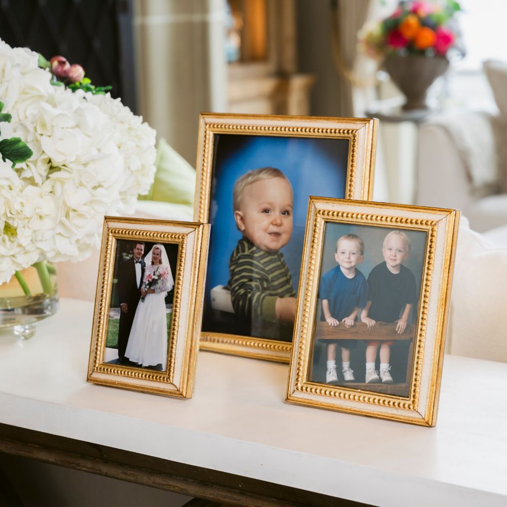 Florentino Gold Beaded Picture Frame