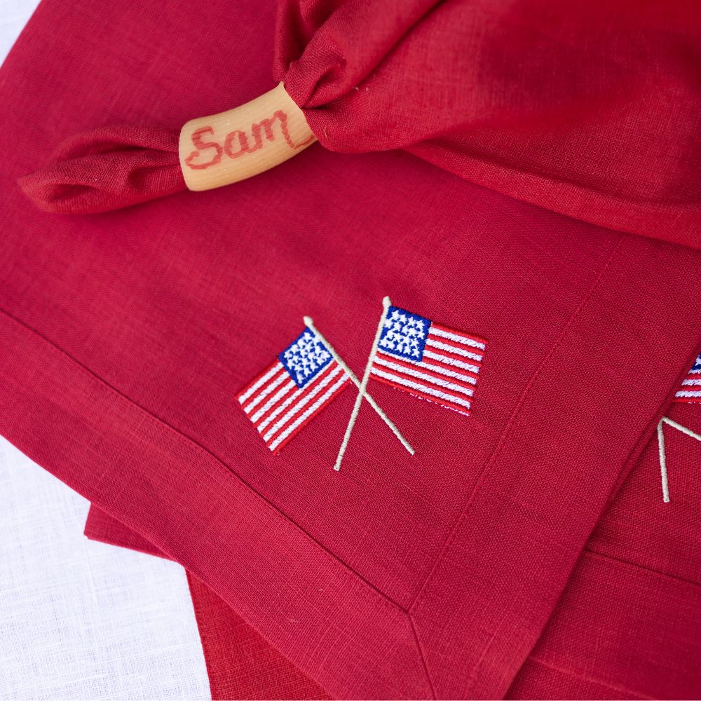 American Flags Large Napkin