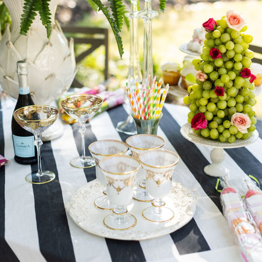 Rialto Borghese with Gold Water / Wine Glass