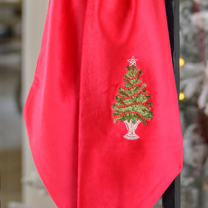 Tree with Trim Velvet Sash - New