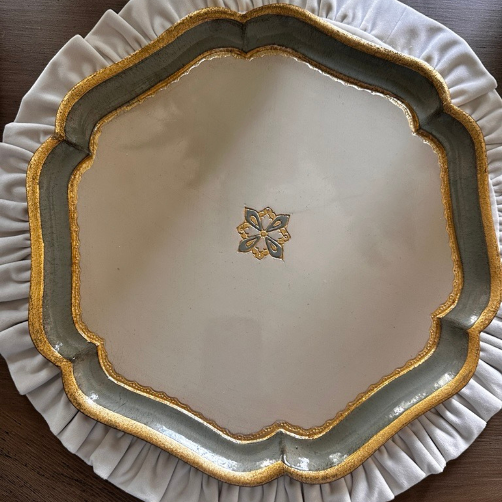 Florentino Baroque Wooden Charger/Tray - NEW