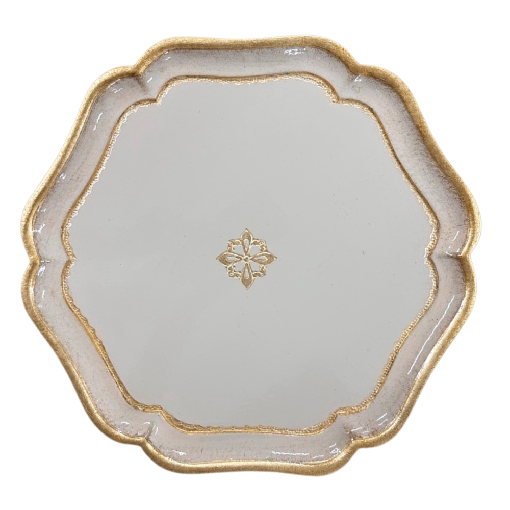 Florentino Baroque Wooden Charger/Tray | Hand-Painted Italian Wood
