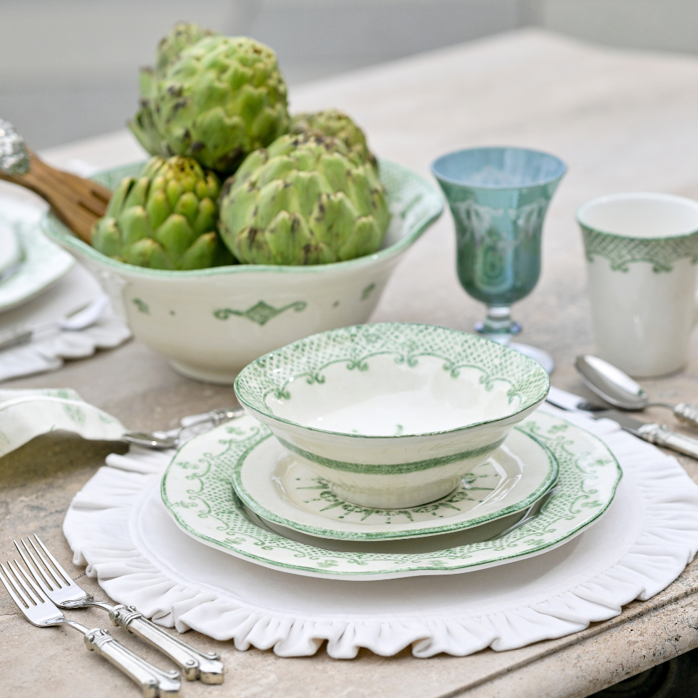 Burano Green Large Serving Bowl - New