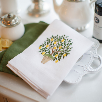 Lemon Tree Linen Towel