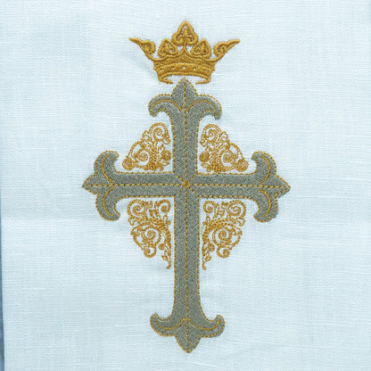 Croix avec Couronne Serviette