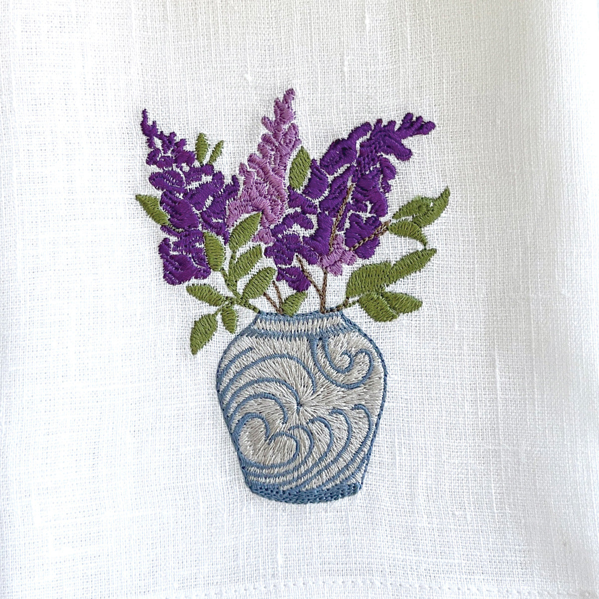 Lilac Jar Linen Towel-New