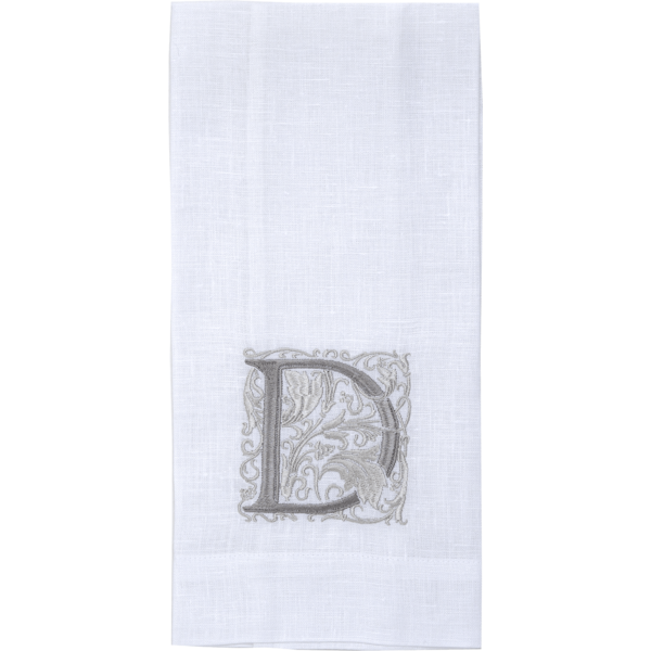 Monogram Linen Towel - Assorted Letters
