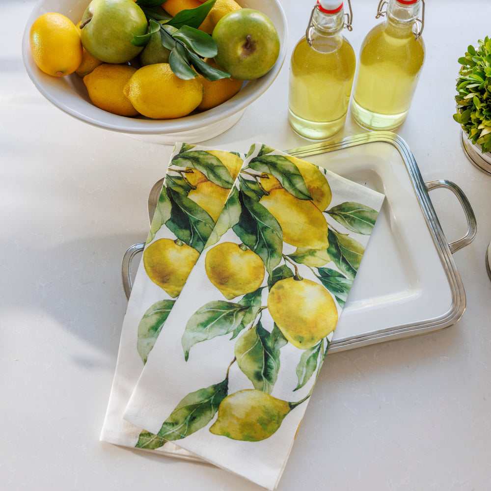 Limoncello Watercolor Towel