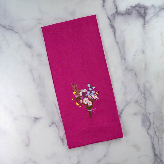 Wildflower Bouquet Linen Towel - New Color