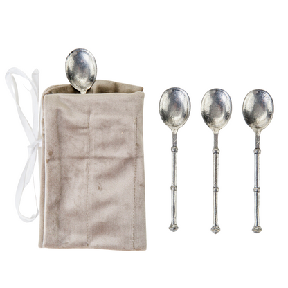 Tavola Appetizer Spoon Set of 4 with Pouch