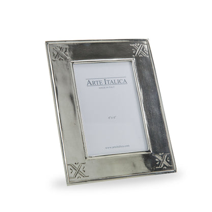 Tuscan Pewter Stamped Picture Frame 4 x 6"