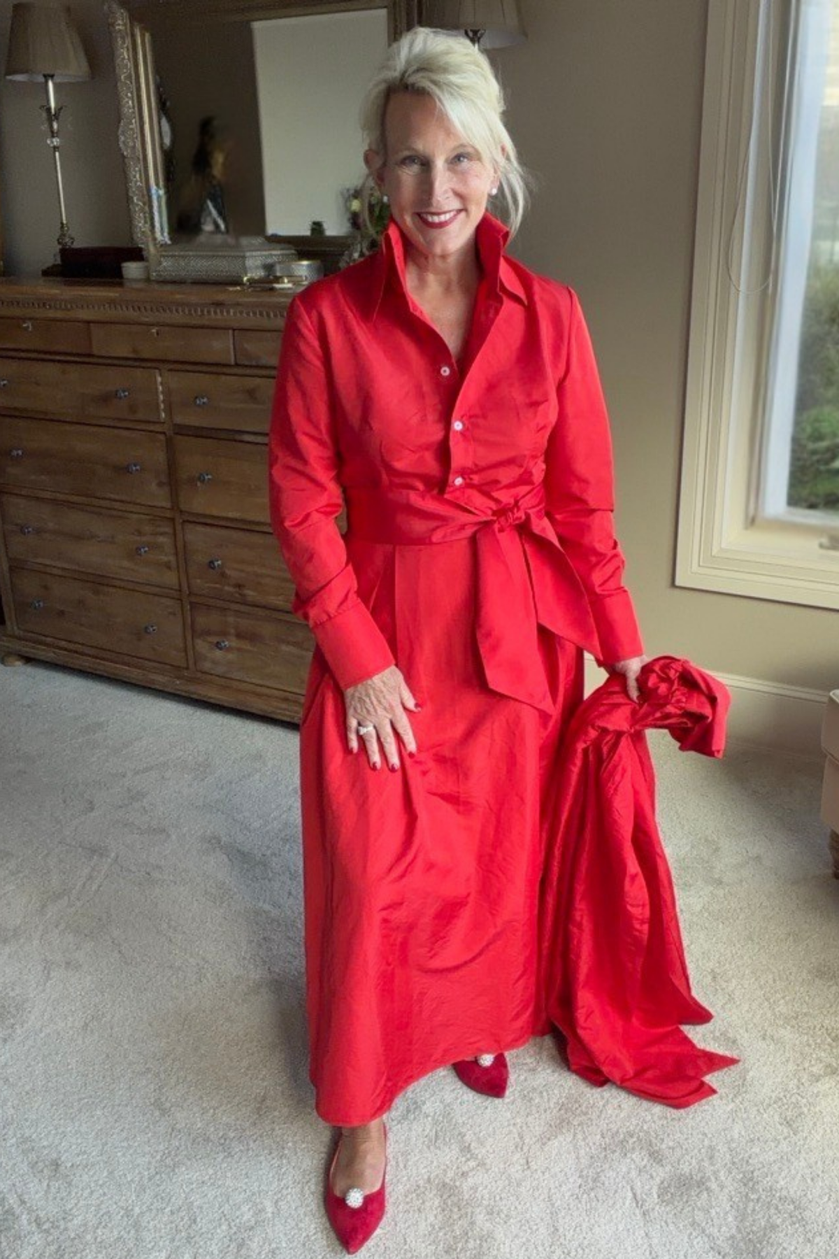 Taffeta Sash Overskirt