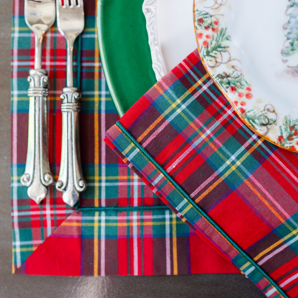 Tartan Red Italian Cotton Placemat