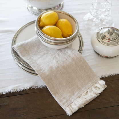 Tuscan Linen Towel with Fringe
