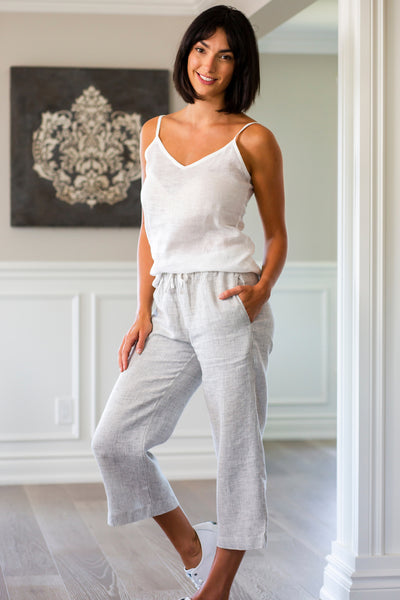 Cami Linen Tank Top | Adjustable Straps, 3 Colors | Arte Italica