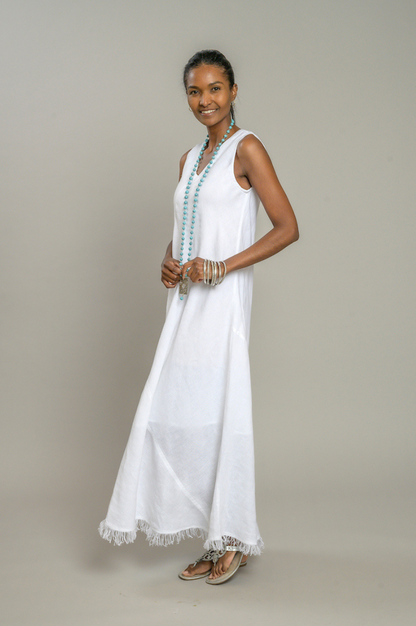 Tawni Linen Dress White / Medium Tawni Linen Dress White / Medium