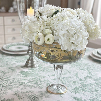 Vetro Gold Tall Footed Serving Compote