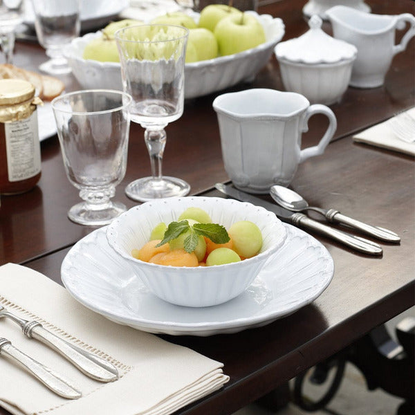 Arte Italica Bella Bianca beaded cereal bowl Italian stoneware everyday dining