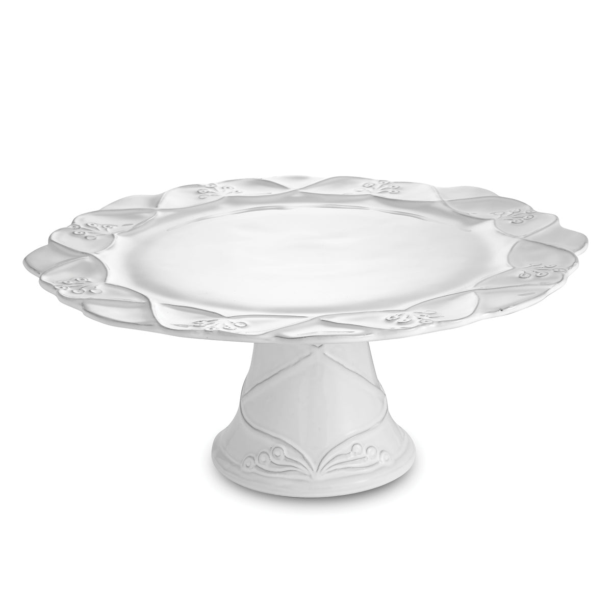 Arte Italica Bella Bianca cake stand Italian stoneware pedestal