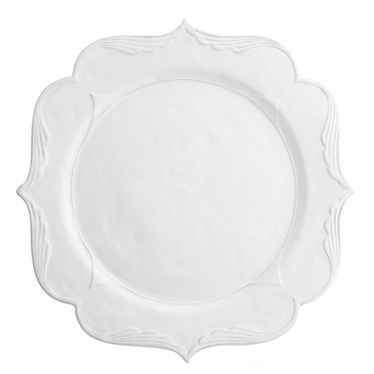 Arte Italica Bella Bianca filigree charger Italian stoneware