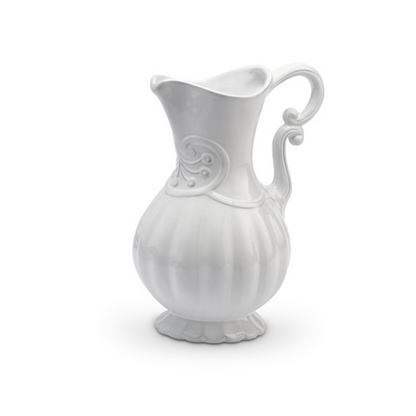 Arte Italica Bella Bianca Italian stoneware pitcher white glaze