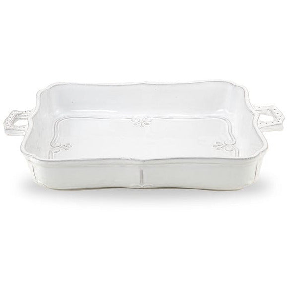 Bella Bianca Rectangular Lasagna Dish - Italian Stoneware 13