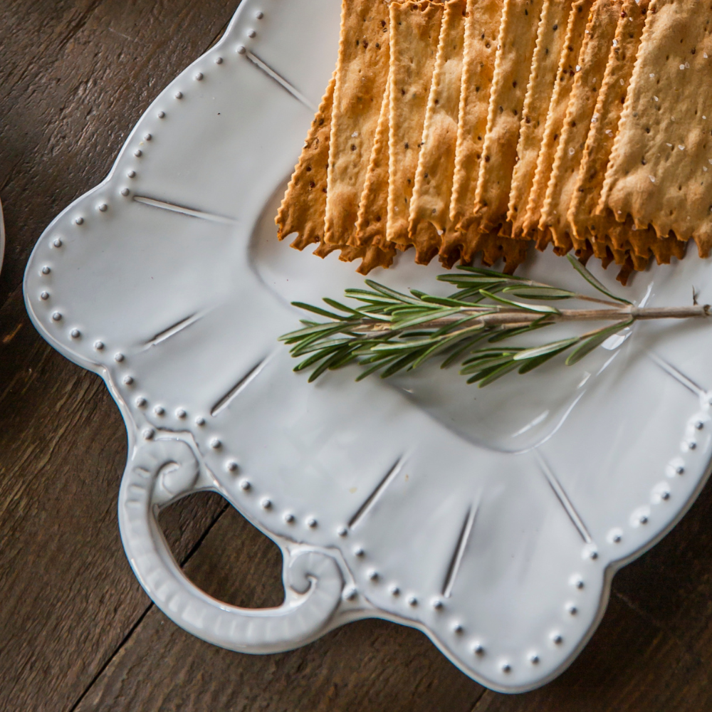 Bella Bianca Rectangular Tray | Italian Stoneware Serving Platter Bella Bianca Rectangular Tray | Italian Stoneware Serving Platter