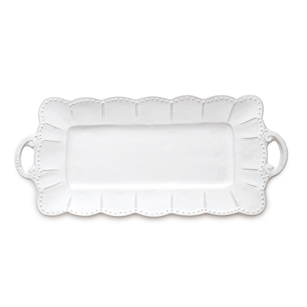 Bella Bianca Rectangular Tray | Italian Stoneware Serving Platter Bella Bianca Rectangular Tray | Italian Stoneware Serving Platter