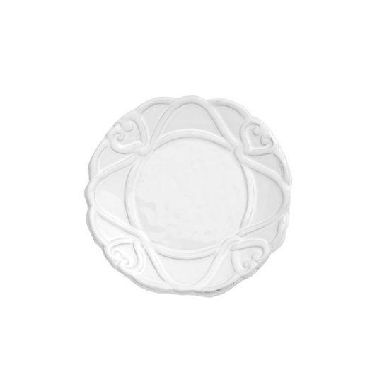 Arte Italica Bella Bianca ribbon bread canape plate Italian stoneware