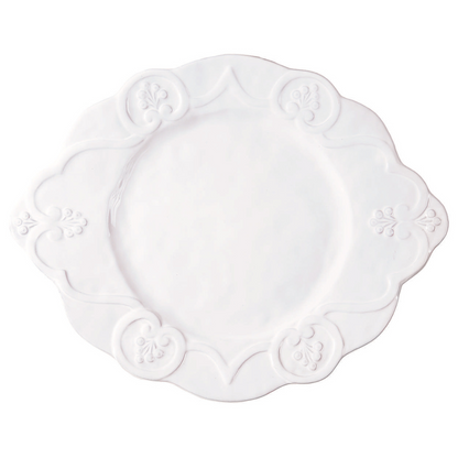 Arte Italica Bella Bianca scalloped charger platter Italian stoneware