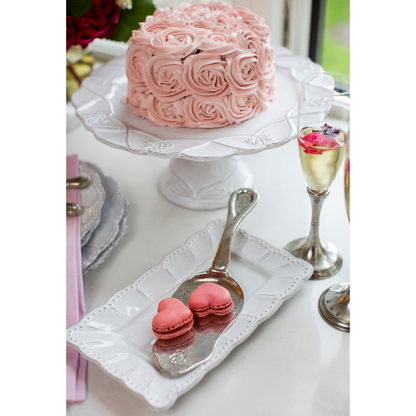 Arte Italica Bella Bianca small rectangular platter Italian stoneware