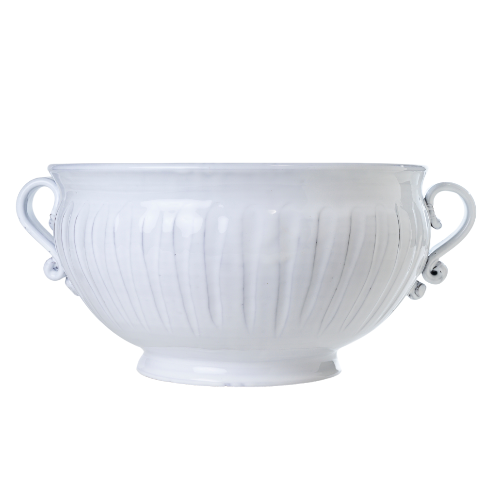 arte italica bella bianca garden urn back side detail