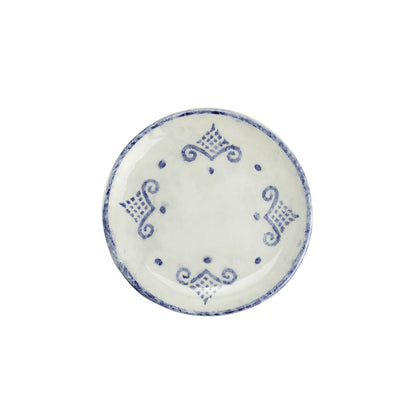 Arte Italica Burano bread and canapé plate blue ceramic Italian hand painted dinnerware, artisan tableware