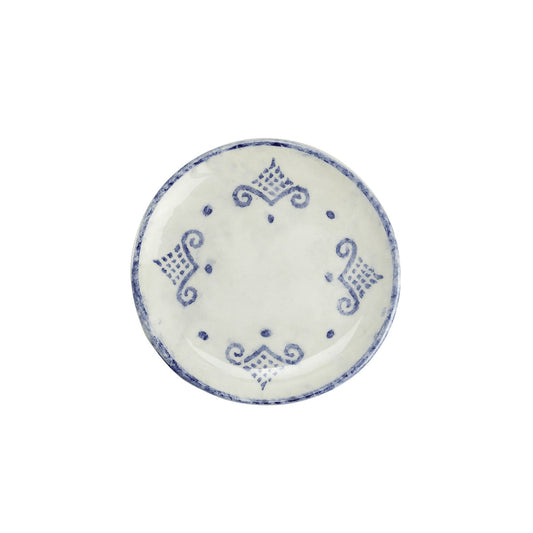 Arte Italica Burano bread and canapé plate blue ceramic Italian hand painted dinnerware, artisan tableware