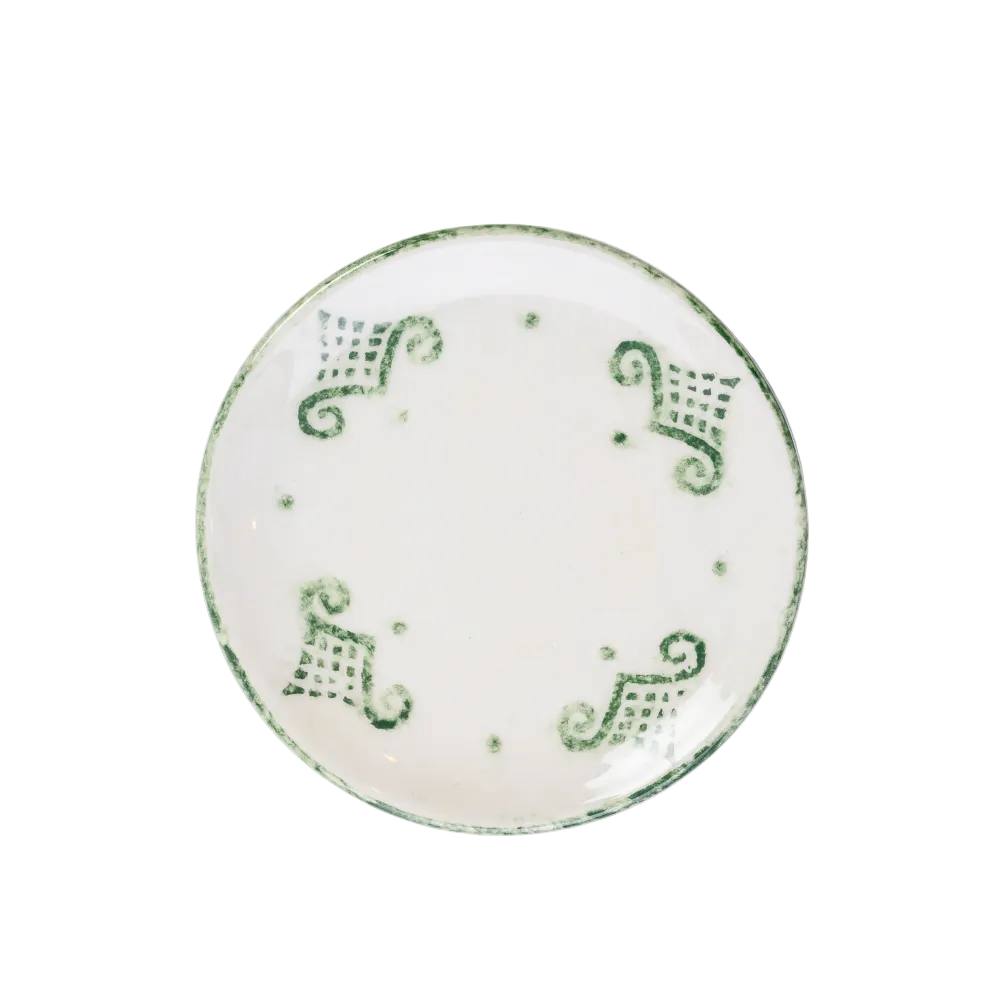 Arte Italica Burano bread and canapé plate green ceramic Italian hand painted dinnerware, artisan tableware