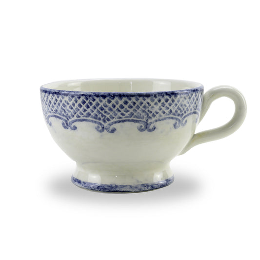 Arte Italica Burano grande cup blue ceramic Italian hand painted dinnerware, ceramic coffee and tea cup