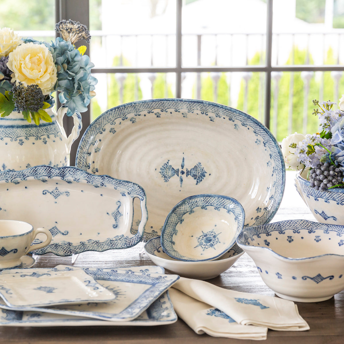 Burano Large Oval Platter | Hand-Painted Italian Ceramic Platter