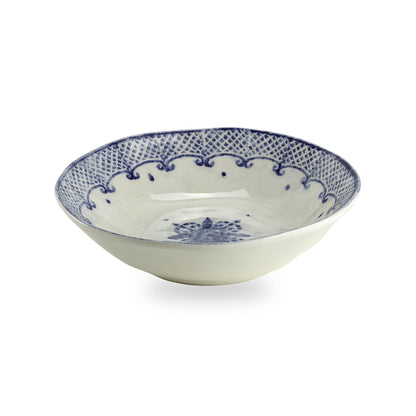 Arte Italica Burano pasta and soup bowl blue ceramic Italian hand painted dinnerware