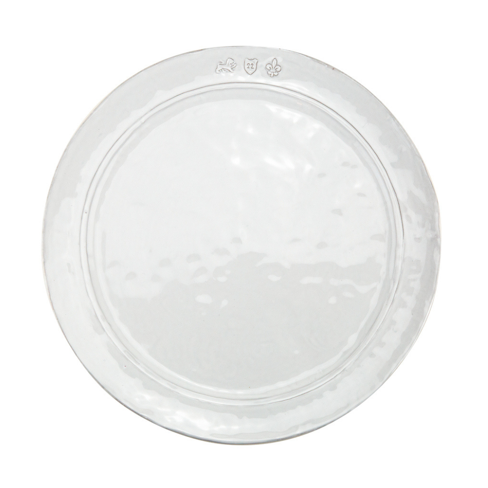 Firenze Charger white Italian stoneware dinner charger plate for elegant tables