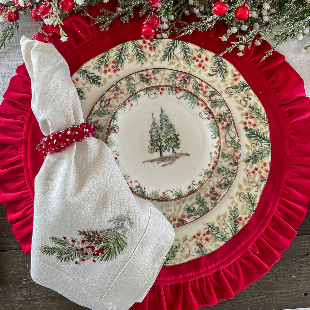 Arte Italica Natale Bread / Canapé Plate - Thumbnail 4