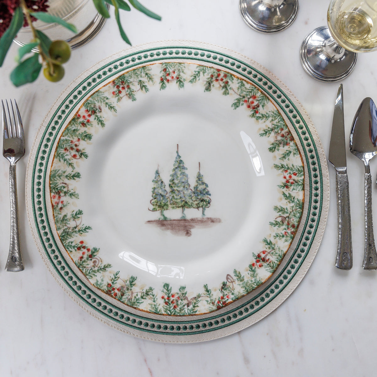 Natale Dinner Plate – Hand Painted Christmas Ceramic | Arte Italica