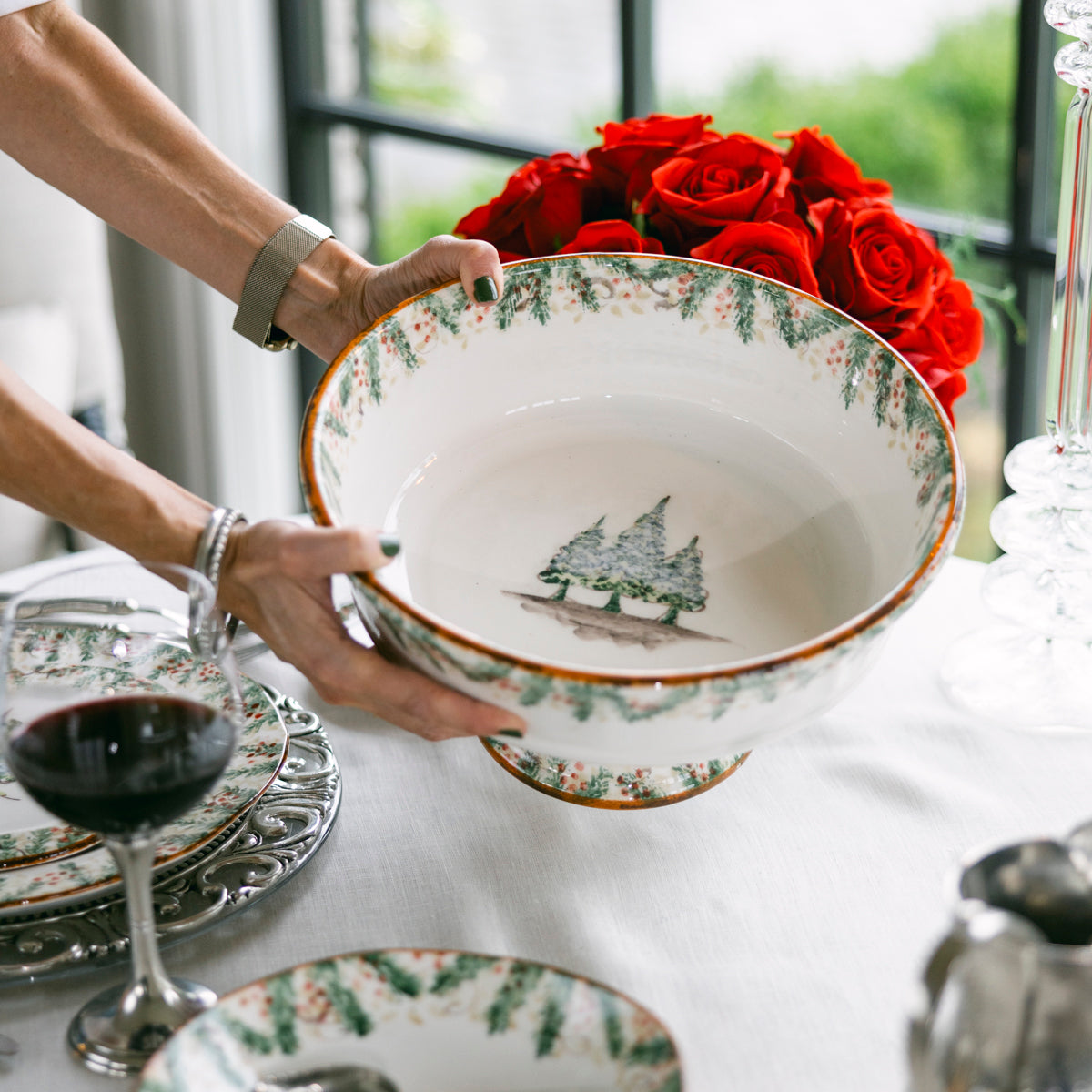 Arte Italica Natale Serving Bowl - Thumbnail 4